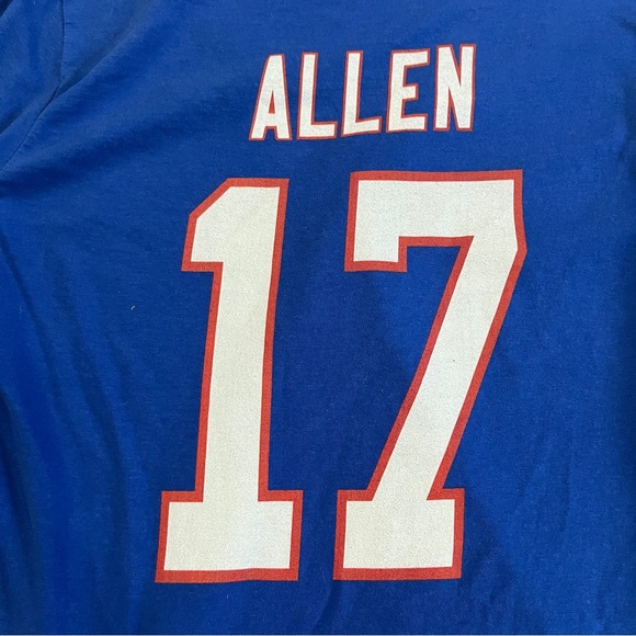 Josh Allen Fanatics Womens Size Small Long Sleeve Jersey T-Shirt Buffalo Bills - Picture 9 of 11